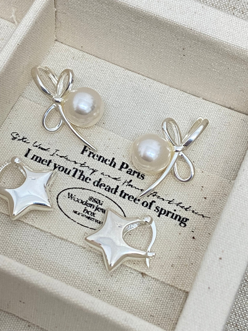 Bow pearl Earrings