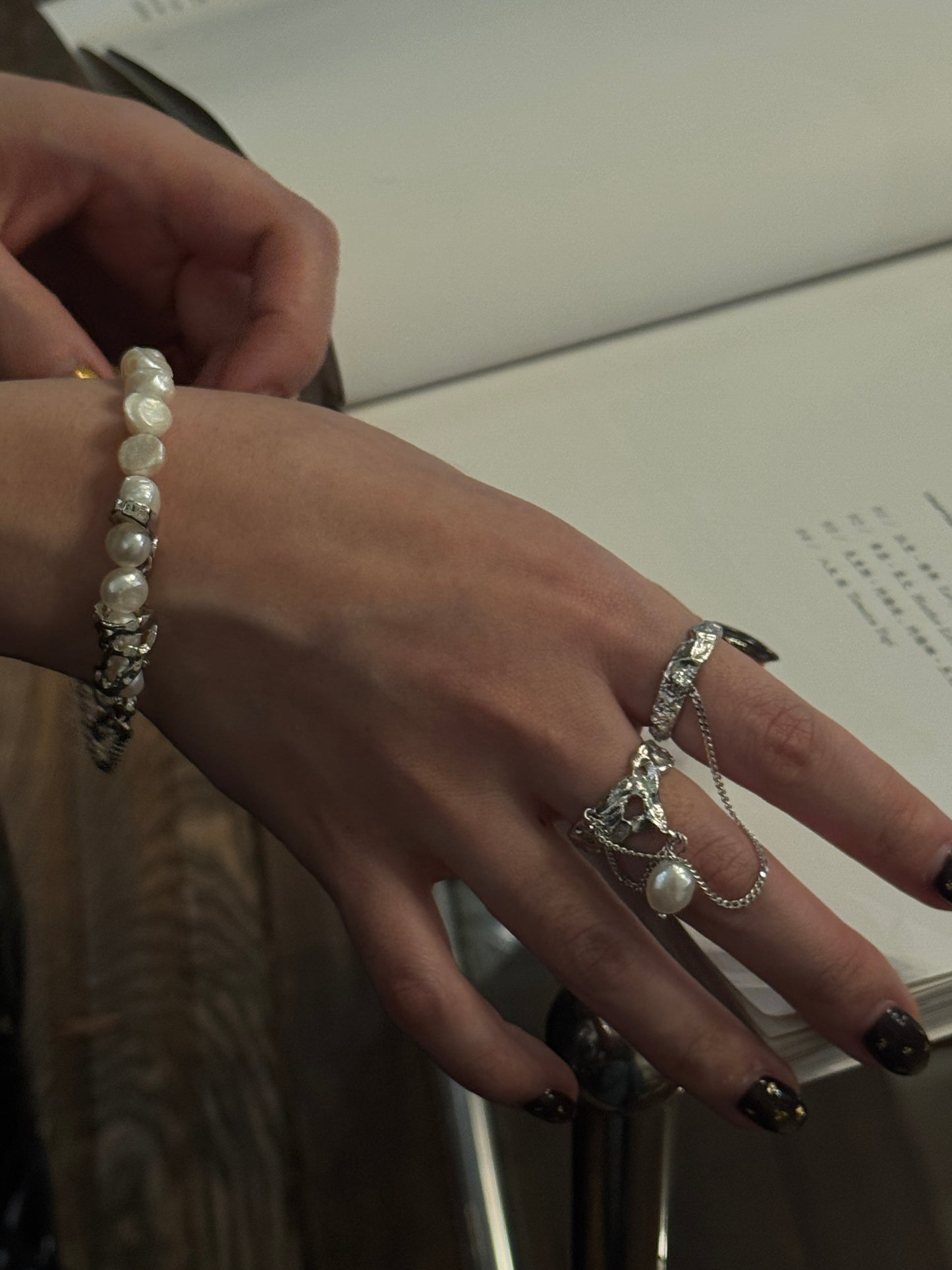 Petite Pearl Chain Bracelet