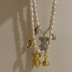 Bear Pearl Necklace